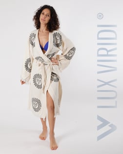Lux Viridi Antik Kimono Kaftan Hitit Motif