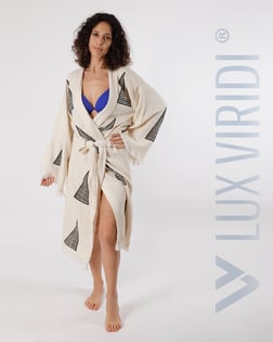 Lux Viridi Antik Kimono Kaftan Piramit Motif