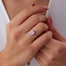 Pembe Safir Pırlanta Yüzük
