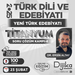 TÜRK DİLİ VE EDEBİYATI ÖABT / YENİ TÜRK EDEBİYATI TİTANYUM SORU ÇÖZÜM KAMPI