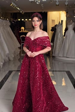Bordo Yonca Nişanlık 7972