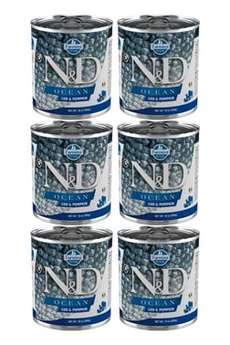N&D Ocean Morina Balığı ve Balkabaklı Yetişkin Köpek Konservesi Yetişkin Köpek Konservesi 285 Gr x 6 Adet
