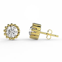 Goldstore-0.8 ct. Pırlanta Tektaş Küpe