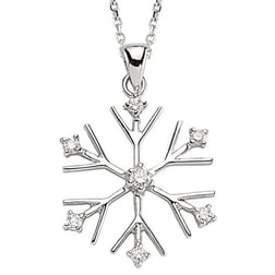 Goldstore-URL 0.17 ct. Pırlanta Kar Tanesi Fantezi Kolye