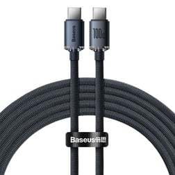 Baseus Crystal Shine 100W 200 cm Type-C Şarj Kablosu Siyah