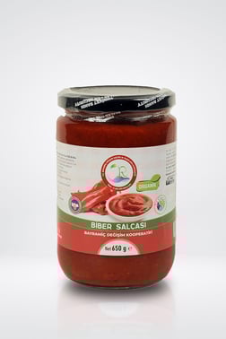 ORGANİK BİBER SALÇASI 650 GR görseli.