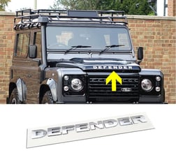 LAND ROVER DEFENDER ÖN KAPUT YAZISI GRİ
