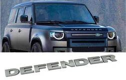 LAND ROVER NEW DEFENDER ÖN KAPUT YAZISI KOYU GRİ