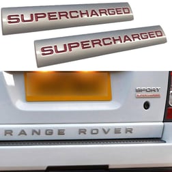 RANGE ROVER SUPERCHARGED GRİ PLAKA KIRMIZI ARKA YAZI