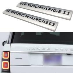 RANGE ROVER SUPERCHARGED GRİ PLAKA SİYAH ARKA YAZI