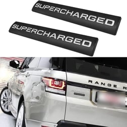 RANGE ROVER SUPERCHARGED SİYAH PLAKA GRİ ARKA YAZI