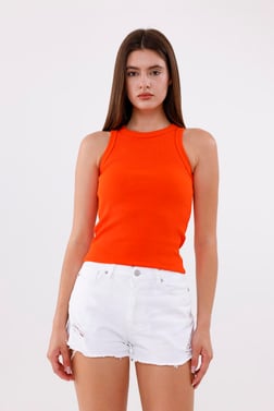 FİHA/3051-KADIN KAŞKORSE BİYELİ ATLET - ORANJ