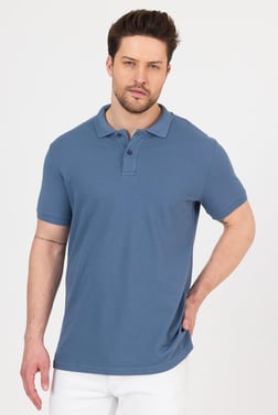 FİHA/9031-ERKEK COMPACT PENYE POLO YAKA T-SHIRT - TURKUAZ