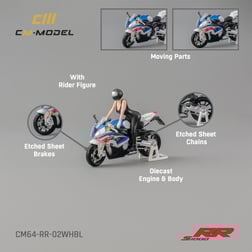 CM Model Honda S1000 RR White R02