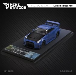 Mini Station Nissan R35 Fast and Furious Blue Dark Carbon