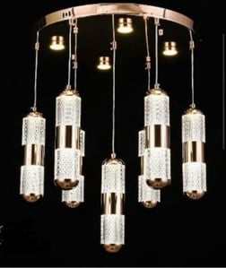 HBY-202 5+1 3 Renk 82 Watt Led Avize Gold Renk 