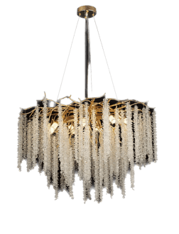 HBY 640-80 Üzüm Sarkıt Lüx Salon Avize 80 Cm