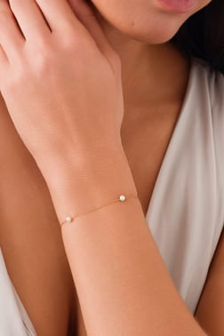 14 Ayar Altın İncili Bileklik