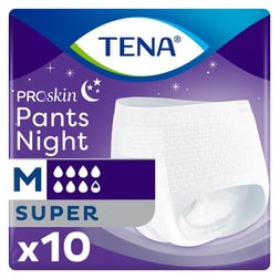 TENA ProSkin Pants Night Emici Külot Gece Bezi, Orta Boy (M), 7.5 Damla 10'lu Paket