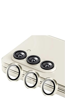 Newface Samsung Galaxy Z Fold 5 Valdez Metal Kamera Lens - Krem