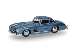 Herpa 430975-002 1/87 Ölçek, MB 300 SL, Martı Kapılı, Parlak Mavi Metalik, Sergilemeye Hazır Model Araç
