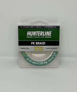 Hunterline Pe Braid x12 Beyaz Örgü 0,12mm İp Misina - 150 Mt
