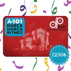 Hediye KartıA101A101 Market 1250 TL Hediye Kartı │ OSO Ortak Satın Alma OrganizasyonuA101 Market 1250 TL Hediye Kartı