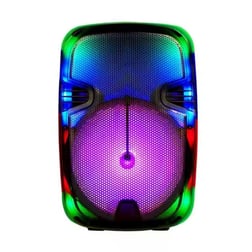 8 İnç Kristal Kablosuz Karaoke Hoparlör | Mikrofonlu, Uzaktan Kumandalı, Şarjlı Masa Speaker 