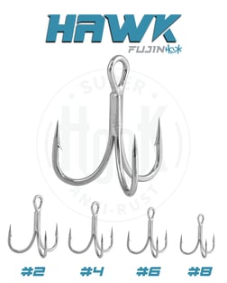 Fujin Hawk Süper Anti-Rust Üçlü Kanca