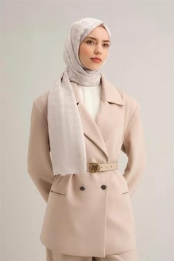 Armine Jakarlı İpek Pamuk Şal 11172