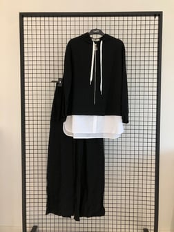 Armine TREND Beyaz Gömlek Detaylı Pantolonlu Takım Siyah 25YT697