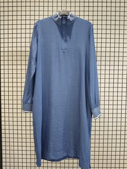 Armine TREND Çilek Kumaş Önden Fermuarlı Tunik İndigo 25YT433