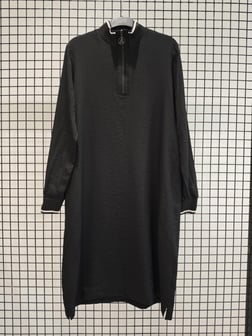 Armine TREND Çilek Kumaş Önden Fermuarlı Tunik Siyah 25YT433