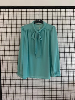 Armine TREND Ön Bağlama Detaylı Gömlek Tunik Mint 25YT303