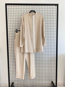 Armine TREND Pat Şerit Ribana Ve Fermuarlı Takım Taş 25YT6131