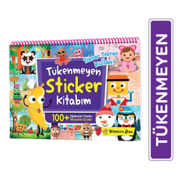 Tükenmeyen Sticker Kitabım - Eğlenceli Yüzler (100+ Tekrar Tekrar Kullanılabilen Sticker)