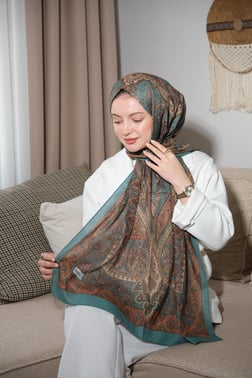 BAŞTACI SOFT ETNİK 0181 DERİN YEŞİL ŞAL