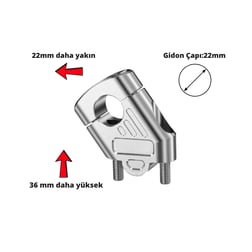 Nukropart 22mm Gidonlar İçin Gidon Yükseltme