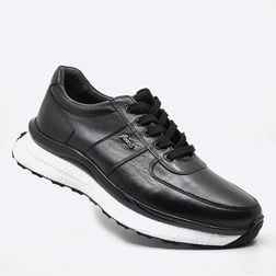 Fosco Hakiki Deri Sneaker Erkek Ayakkabı Siyah 2892 306