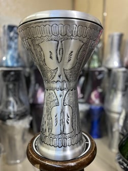 Vatan Alüminyum Döküm Dövme İşlemeli Darbuka/Çömlek Kod 7627