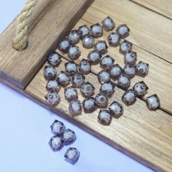 10 MM Gri İçi Boncuklu Akrilik Küp Model Kübik Boncuk Takı Çanta Yapım Boncuğu (500gr , ~1100 Adet)