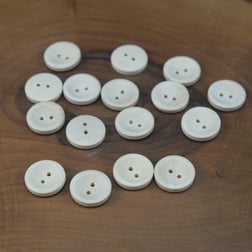 Ahşap Yuvarlak Düğme 22 mm 10 Adet Natural Verniksiz Dekoratif Düğme