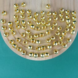 Altın Renk Plastik İnci Çanta ve Takı Yapım Boncuğu 10 mm Büyük Delikli  (500gr , ~1350 Adet)
