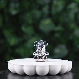 Gümüş Renk Kaplamalı Ayı Figürü 40 mm Ayıcık Akrilik 1 Adet