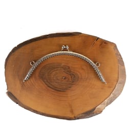Gümüş Renk Metal Oval Çanta ve Cüzdan Klipsi 18 cm