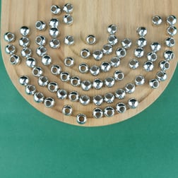 Gümüş Renk Plastik İnci Çanta ve Takı Yapım Boncuğu 10 mm Büyük Delikli  (500gr , ~ 1350Adet)