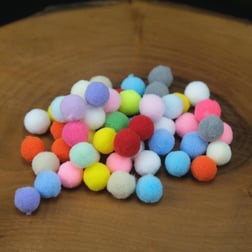 Karışık Renkli Ponpon Peluş 1.5 cm Ponpon  100 Adet