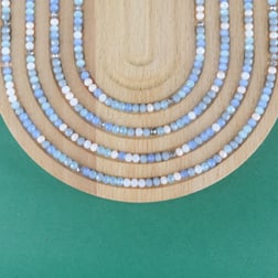 Kristal Boncuk 4 MM Karışık Soft Mavi Tonları