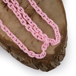 Pembe Plastik Zincir Geçmeli Çanta ve Aksesuar Zinciri