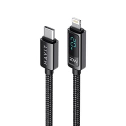 Havit CB6246 PD20W Type-C to Lightning (Iphone) Göstergeli Şarj Kablosu